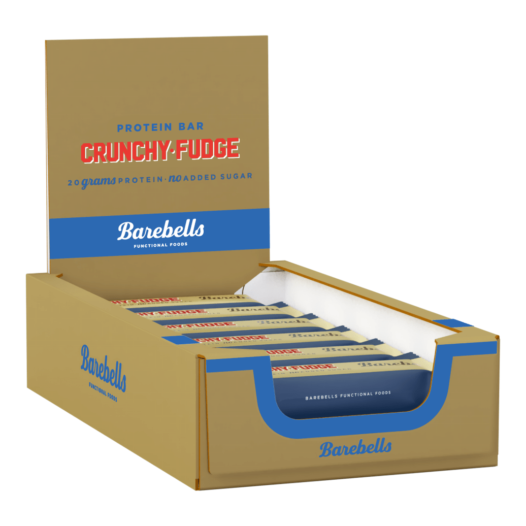 Barebells Crunchy Fudge Bar Box 12 Bars Protein Parcel