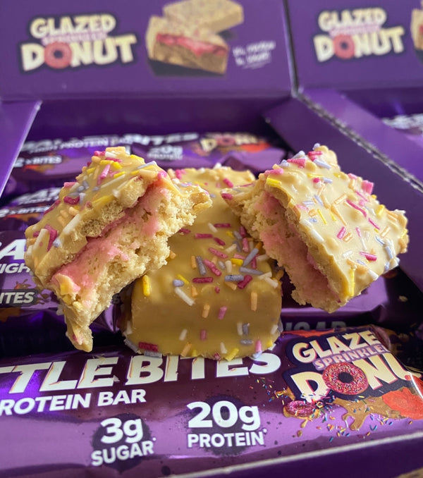 The NEW Battle Snacks Battle Bites Glazed Sprinkled Donut Protein Bar