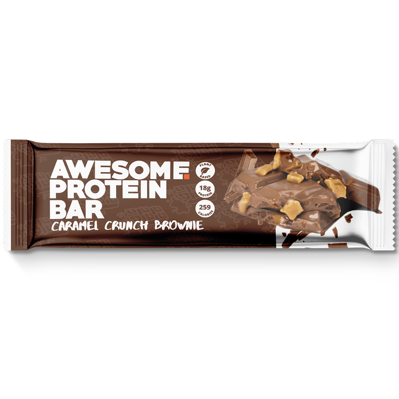 Awesome Protein Bar Box (12 Bars) - Caramel Crunch Brownie - Protein Parcel