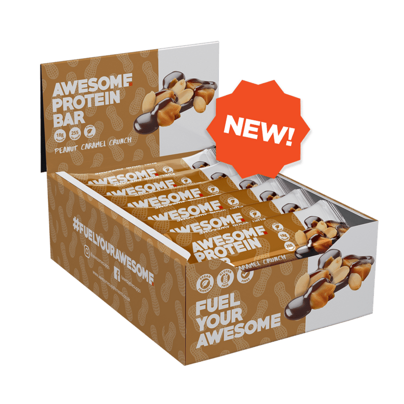 Awesome Protein Bar Box (12 Bars) -  Peanut Caramel Crunch