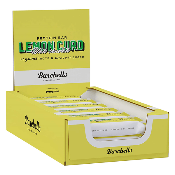 Barebells Lemon Curd White Chocolate Protein Bar Box (12 Bars) - Protein Parcel