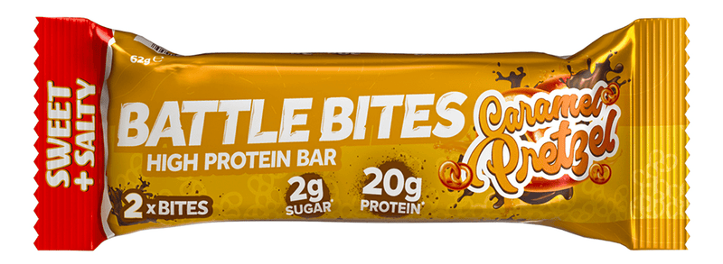 Battle Snacks Battle Bites Caramel Pretzel Protein Bar - Protein Parcel