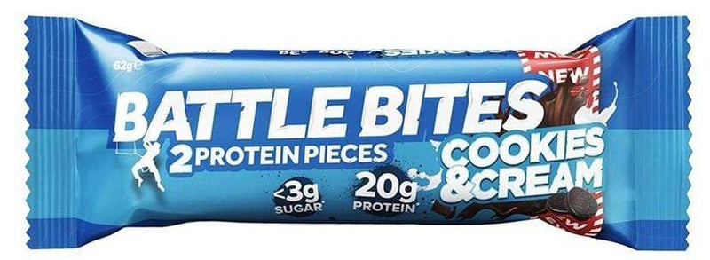 Battle Snacks Battle Bites Cookies & Cream Protein Bar - Protein Parcel