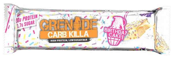 Amazon.com: Grenade Carb Killa High Protein and Low Sugar Candy Bar, 12 x  60 g - Birthday Cake : Health & Household