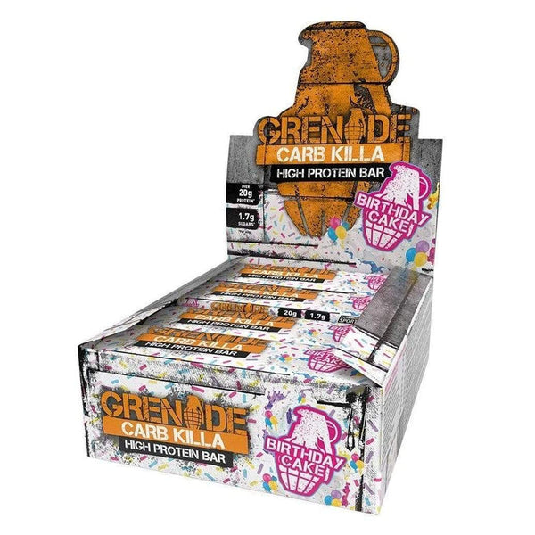 Grenade Carb Killa Birthday Cake Protein Bar Box (12 Bars) - Protein Parcel