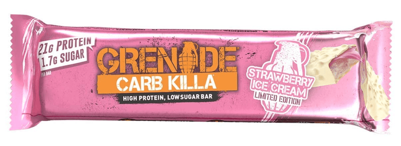 Grenade Carb Killa Strawberry Ice Cream Protein Bar Box (12 Bars) - Protein Parcel