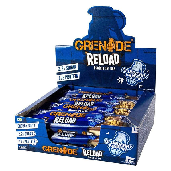 Grenade Reload Blueberry Muffin Protein Oat Bar Box (12 Bars) - Protein Parcel