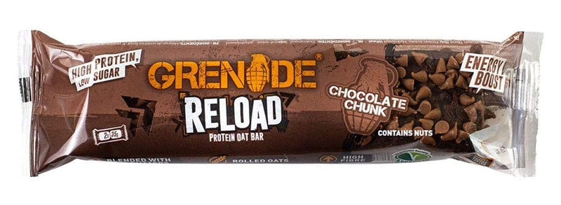 Grenade Reload Chocolate Chunk Protein Oat Bar Box (12 Bars) - Protein Parcel