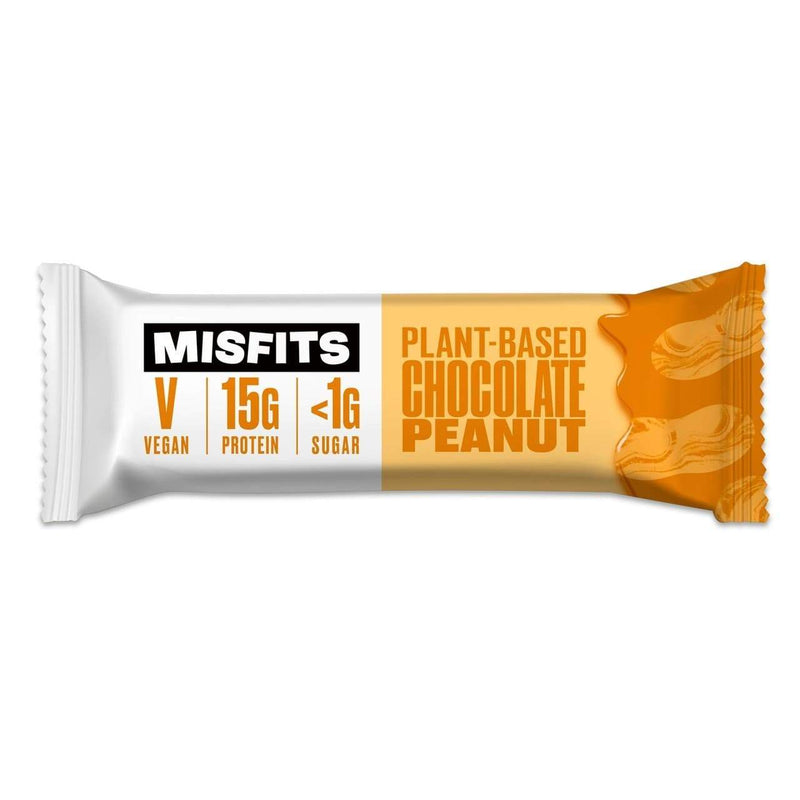Misfits Plant-Based Chocolate Peanut Protein Bar - Protein Parcel