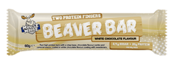 Muscle Moose Beaver Bar White Chocolate Protein Bar - Protein Parcel