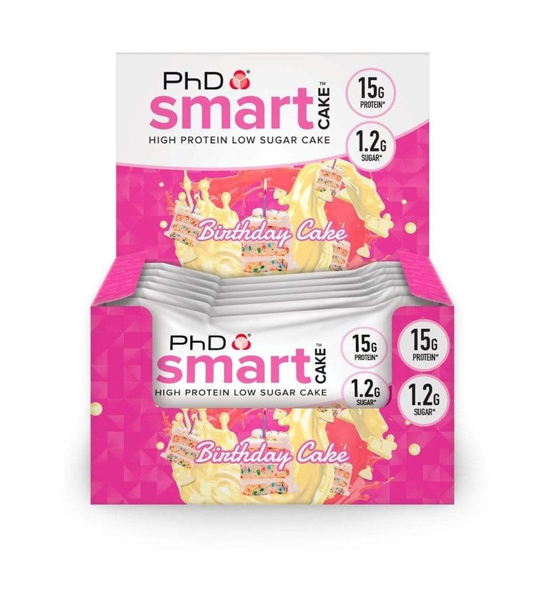 PhD Birthday Cake Flavour Protein Smart Cake box (12 Cakes) - Protein Parcel
