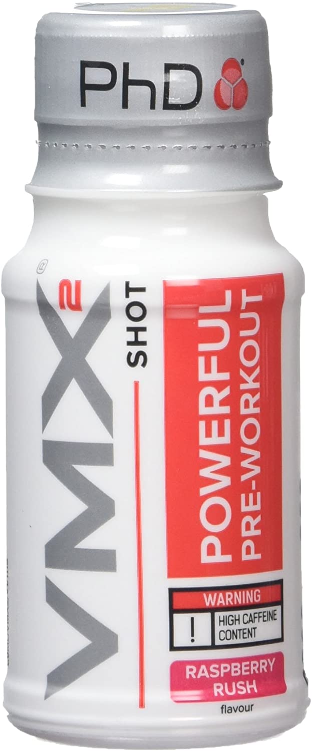 PhD VMX2 Raspberry Rush Flavour Pre-Workout Shot (60ml) - Protein Parcel