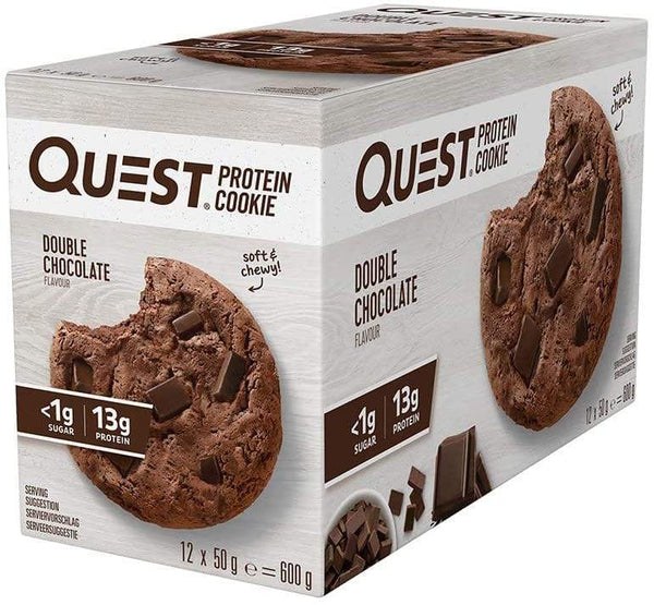Quest Double Chocolate Protein Cookie Box (12 Cookies) - Protein Parcel
