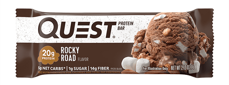Quest Rocky Road Protein Bar Box (12 Bars) - Protein Parcel