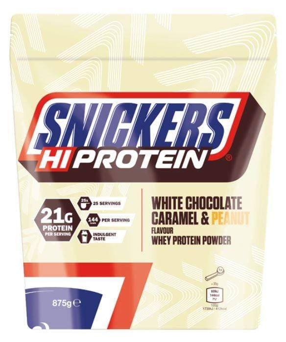 Snickers White Chocolate, Caramel & Peanut Whey Protein Powder - Protein Parcel