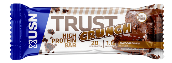 USN Trust Crunch Fudge Brownie Protein Bar Box (12 Bars) - Protein Parcel
